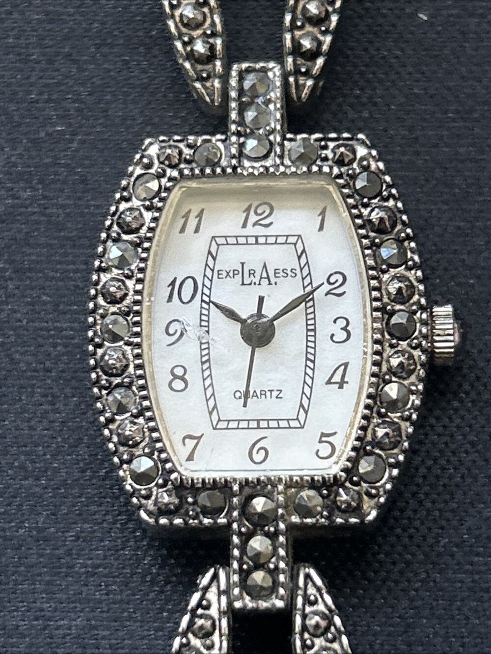 LA Express Marcasite Women’s Quartz Watch